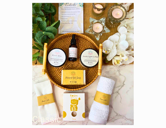 Complexion Perfection Pamper Classic Spa Gift Box - Good Skin Routine almond